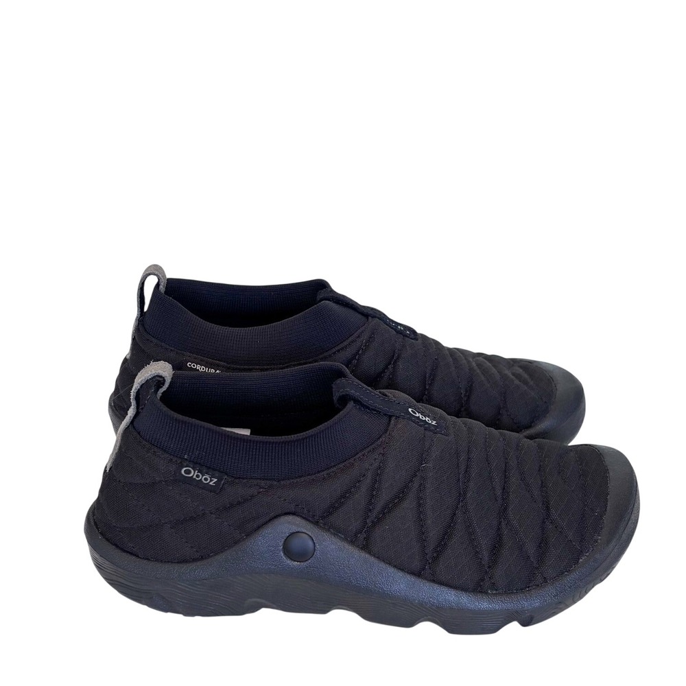 Oboz Mens Whakatane Puffy Slip On Shoes 10 Black Quilted Slip On Primaloft Bio